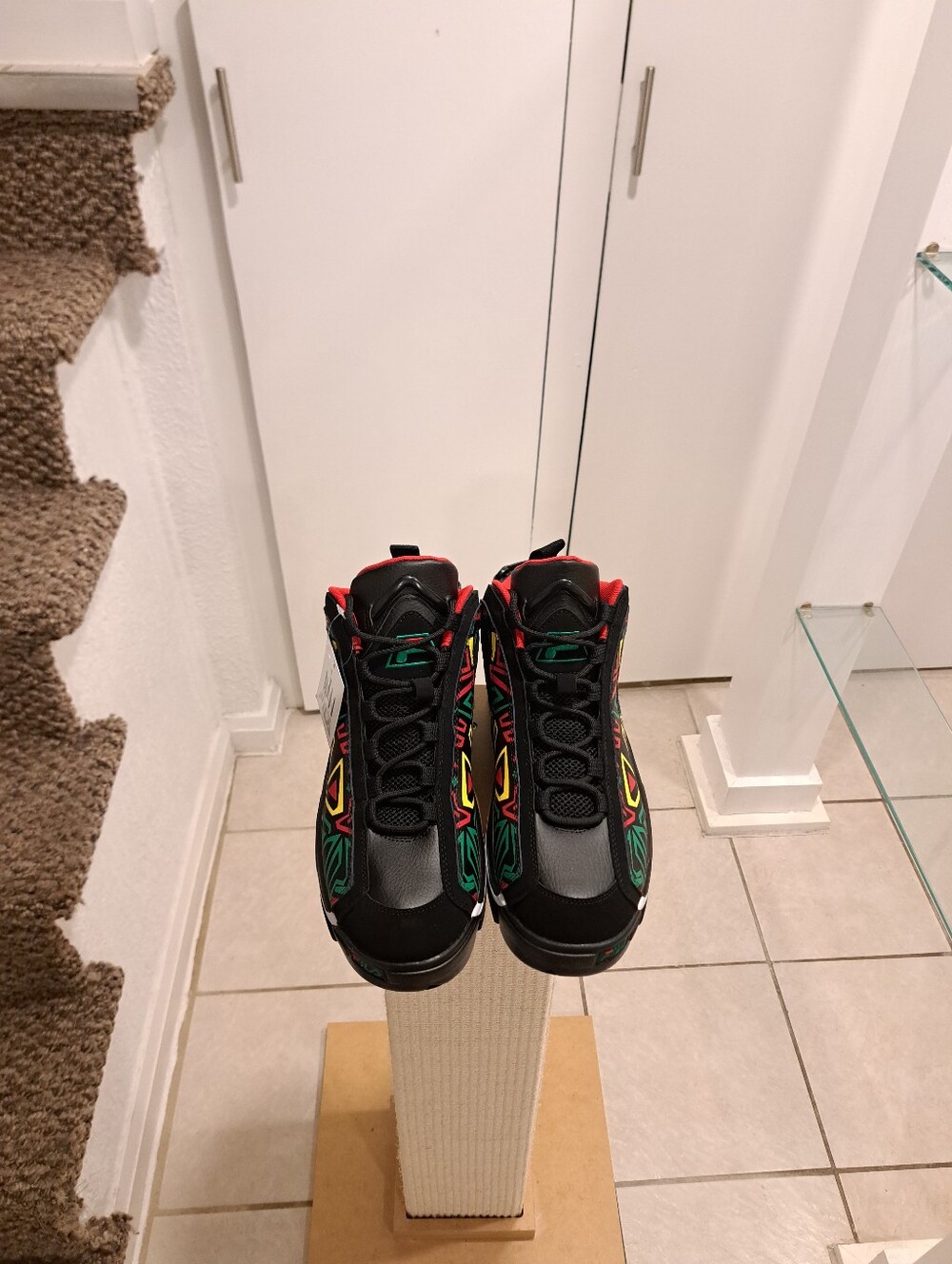 Fila Grant Hill 2 Tribal Black Jelly Bean Lemon Tonic Basketball Shoes Men's